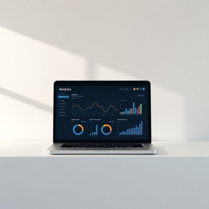 Analytics-Dashboard von Lessoncenter auf Laptop